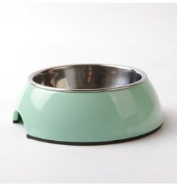 Stainless Steel Bowl Melamine Melamine Pet Tableware (Option: XL-BB Green)