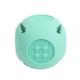 Pet Supplies Dog Food Leakage Silicone Toys (Option: Green Dice)