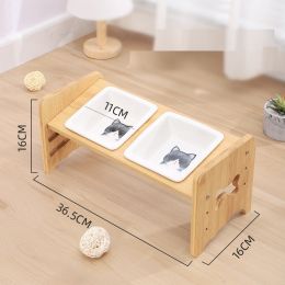 Adjustable Cat Bowl Dog Bowl Neck Protector Pet Supplies (Option: 04White-3layers adjustable)