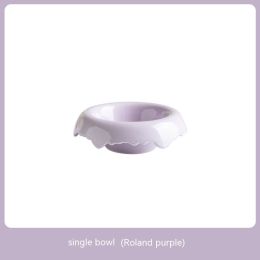 High Leg Ceramic Cat Food Bowl (Option: Roland Purple-No base)
