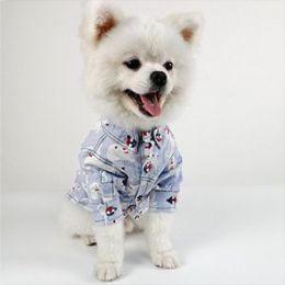 Puppy Printed Shirt Dog Clothes (Option: Blue-S)