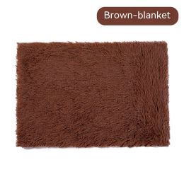 Pet Blanket Dog Bed Cat Winter Thermal Blanket (Option: Brown Blanket-M)
