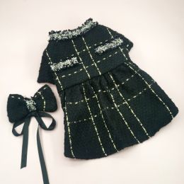 Cat Accessories Classic Style Matching Hat Coat Skirt (Option: Black Bow Tie-L)