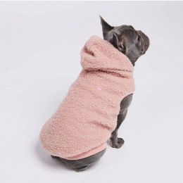 Pet Dog Hooded Sweater Autumn And Winter Style Large Dog Cashmere Hoodie Sleeveless (Option: Pink-3XL)