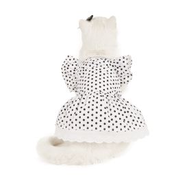 Black And White Polka Dot Dress Dog Princess Cute Skirt (Option: D Black And White Polka Dot-XL)
